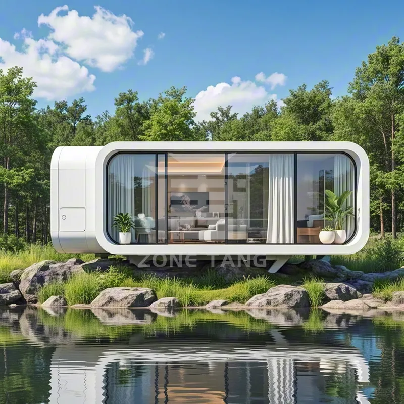 Minimal Space Apple Capsule Home Prefab Tiny Habitat
